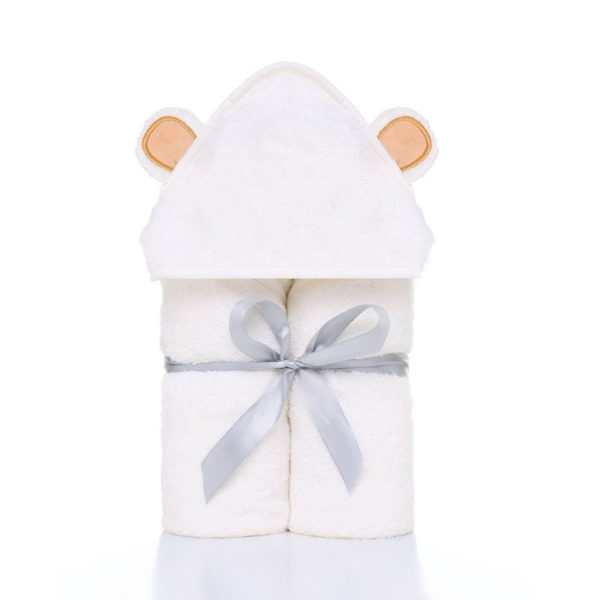 Big Size Baby Hooded Bath Bamboo Towel Newborn Poncho Organic Towel Set