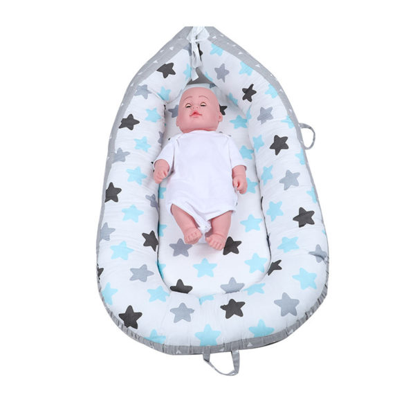 100% Cotton Custom Printing Portable Baby Sleep Positioner Newborn Lounger Bassinet Pillow