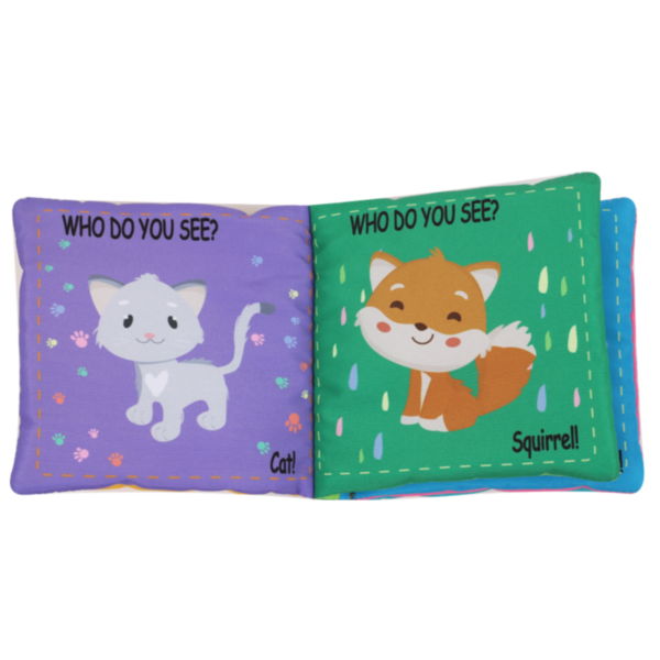 Non-toxic Eco-friendly Educational Toys With Handle Super Soft Cloth Fabric Baby Cloth Book For Babies Fox Animal Series