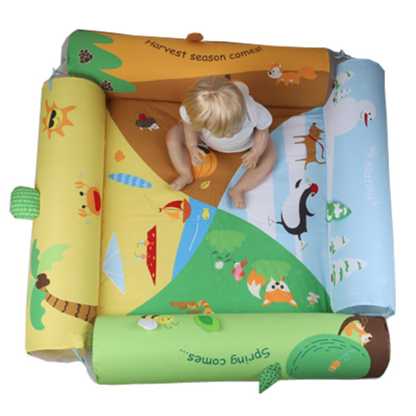 Hot Sale Wholesale Four Side Folding Large Size Inflatable Baby & Kids Soft Activity Baby Play Gym Mats